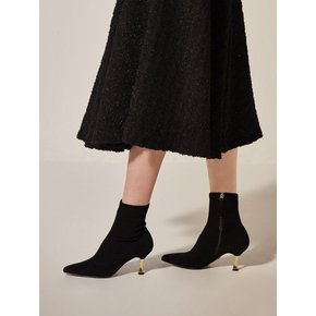 Golden Heel Socks Boots_Black Suede