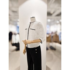 [파주점] [더아이잗컬렉션]플로럴 텍스처 클래식 니트 가디건 CR4A1CD111