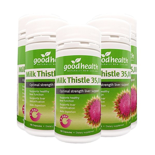 굿헬스 밀크씨슬 Milk Thistle 35000 100캡슐 5개