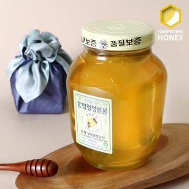푸드앰프 [SSG단독][함평나비꿀] 전라도 순수 자연산 아카시아꿀 2.4kg 선물세트 / 벌꿀성적서 동봉 / 꿀