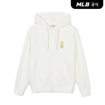 MLB [코리아공식]하트 오버핏 양면지 후드 집업 NY (Cream)