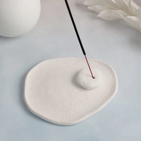 조약돌 세라믹 인센스 스틱홀더 소품 하얀 돌 장식 화이트 스톤 페블 홀더 단품
