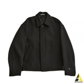 오라리 DOUBLE CLOTH HARD TWIST CARSEY BLOUSON (A23AB02KW BLACK) (더블 트위스트 울