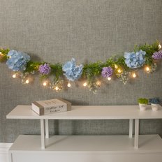 LED 감성수국갈란드 120cm_R (DIY) 조화 꽃 인테리어