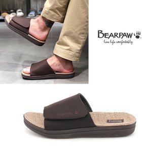 베어파우(BEARPAW) STRAW WEDGE MENS  브라운 슬리퍼(K1990058MB)