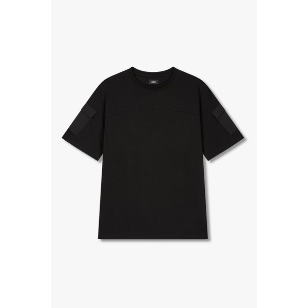 [MEN] 소매포켓 우븐배색 티셔츠 9155222191099