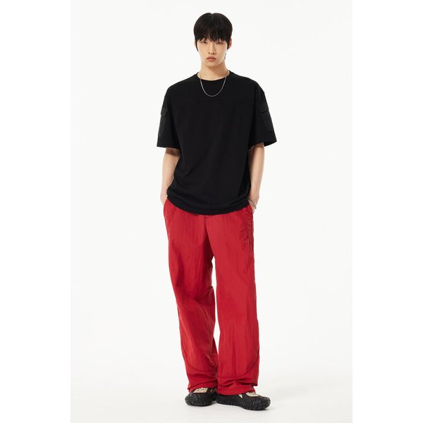 [MEN] 소매포켓 우븐배색 티셔츠 9155222191099