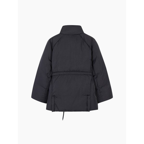 하이넥 벨티드 푸퍼 패딩 점퍼_SAPDE2561BK