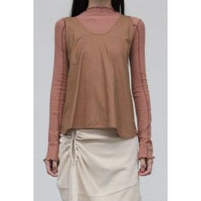 BASERANGE 24SS Apron Top in Bath Brown TOAP-WS-000 에이프런 탑 민소매 반팔 반팔티