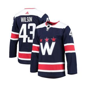 맨즈 Tom Wilson 네이비 워싱턴 캐피털스 2020/21 얼터네이트 어센틱 프로 플레이어 저