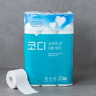 코디 소프트 3겹 데코 화장지 30m*30롤