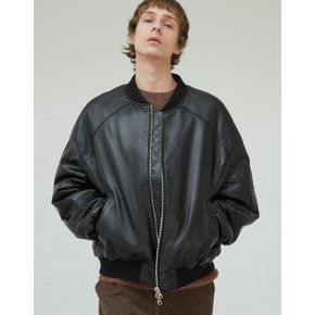 Italian nappa Lambskin Padding blouson Jumper