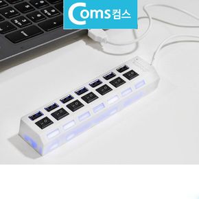 무전원 USB 2.0 개별스위치 7포트 USB허브