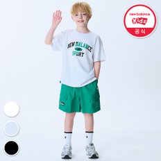 뉴발란스키즈 ESSENTIAL_로고 포인트 아동 반팔 셋업 NK9YF2113U