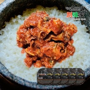 남해별미 밥도둑 쫄깃담백 국내산 새꼬막 양념꼬막장 120g x 5통