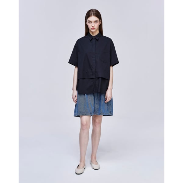 [파주점] [송지오우먼]송지오 오리진 파리 디터처블 셔츠 블랙 WH3SH312BK