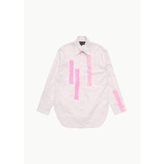 에드워드커밍 24SS RIBBON PRINT CLASSIC SHIRT IN PINK / PURPLE