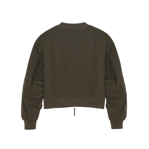 NICOLE PATCH SHIRRING JUMPER_KHAKI