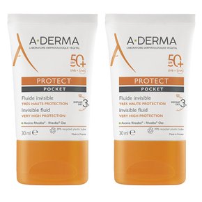 A-DERMA 아더마 퍼펙트 포켓 인비저블 플루이드 SPF 50+ 30ml 2개