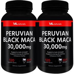 [해외직구] 마이라이프 내추럴스 페루비안 블랙 마카 30,000 mg 120정 2병