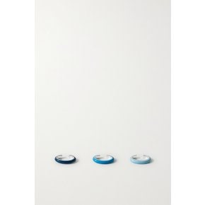 Ombré Set Of Three Sterling Silver And Enamel Ear Cuffs 블루