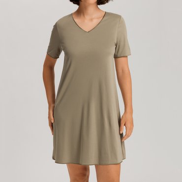한로 Cotton Silk S/SLV Nightdress (74814_siver sage)