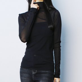 시스루 프릴 폴라티