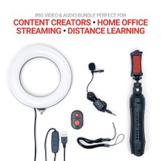 IK Multimedia iRig Video Creator Bundle - LED Amazon 스마트폰 라벨리아 마이크, 카메라