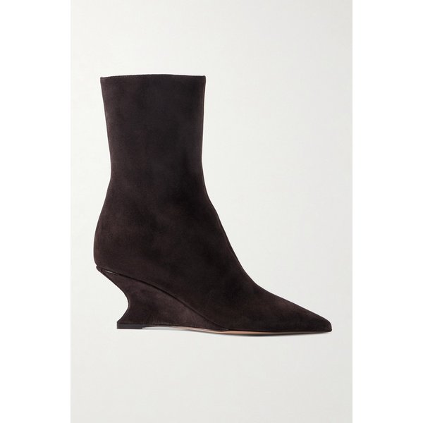 니나 스웨이드 웨지 앵클 부츠 46376663162896831