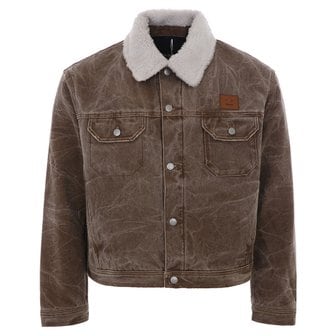 아크네스튜디오 [국내/당일]24SS C90161 BROWN 아크네 페이스 로고 패디드 데님 자켓