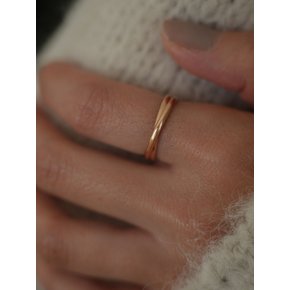 14k cross line ring