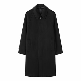 커스텀멜로우 Black Wool Balmacaan Coat_C9CAW24603BKX