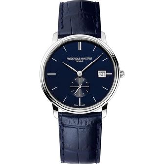  독일 프레드릭 콘스탄트 메탈 가죽 손목시계 1876789 Frederique Constant Mens 아날로그 쿼츠워