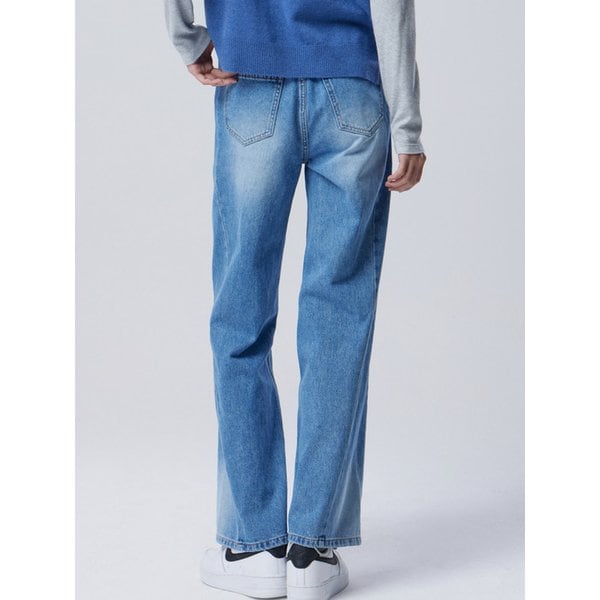 사선 절개 와이드 데님 팬츠_BADP13611IN