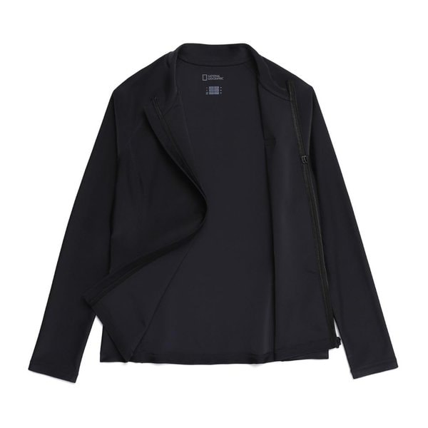 [여주점] N252WRG410 여성 베이직 집업 래쉬가드 CARBON BLACK