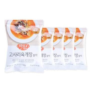 Easybab 간편 블럭국 즉석국 고사리육개장15g x 5개입 동결건조 간편식