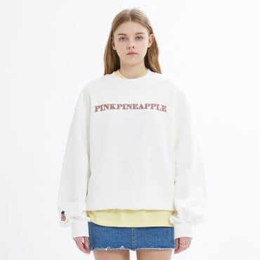 핑크파인애플 VOLUME SLEEVE SWEATSHIRT_IVORY