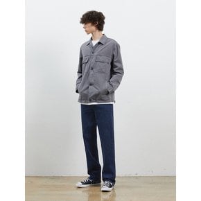 DENIM PIGMENT LOOSE SAFARI JACKET GREY