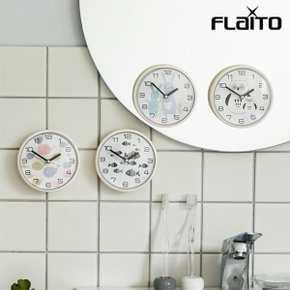 지성INC 플라이토 디자인 욕실 흡착 방수시계 건전지 포함