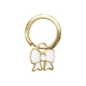 MINNIE BOW HOOP EARRING/ SS22015-WHITE