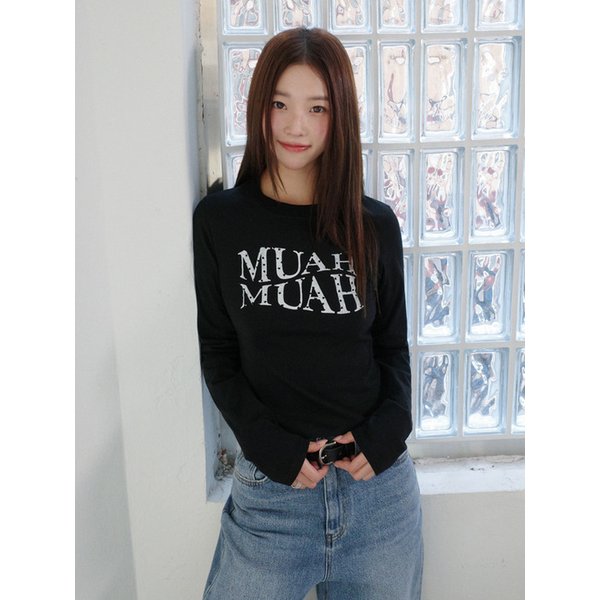 하트 포인트 크롭 티셔츠 [2color]