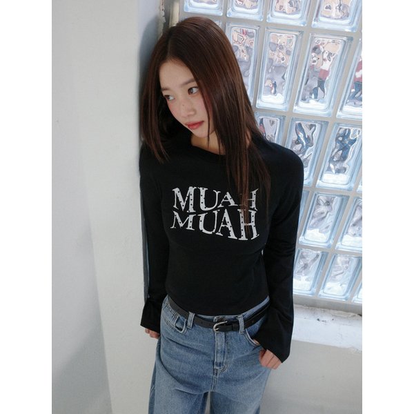 하트 포인트 크롭 티셔츠 [2color]