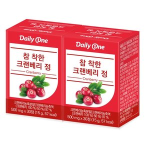 참 착한 크랜베리 정 요로건강 여성건강 500mg X 30정 2통