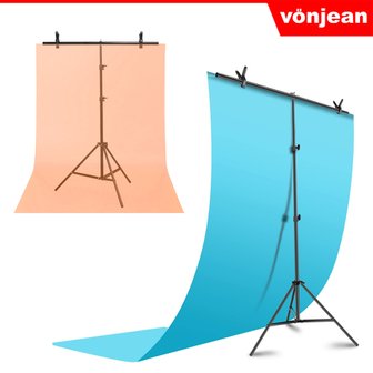 본젠 LT-280 촬영용 배경걸이 스탠드 + VDR-102 PVC 포토 배경지 100X200cm SET (사진영상 제품 소품 촬영 등)