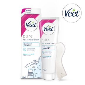 VEET 비트 언더암 제모크림 100g 6개 겨드랑이전용 돔타입 민감성 피부용 제모제 무료배송