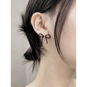 Bow Earring (Black)