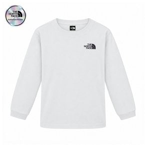 [노스페이스 키즈 공식] 키즈 고 투 긴팔 티셔츠 NT7TS50T_WHT