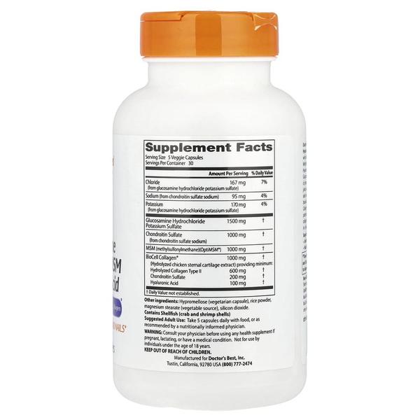 해외배송 Doctor`s Best 닥터스베스트 글루코사민 콘드로이틴 식이유황 히알루론산 150정