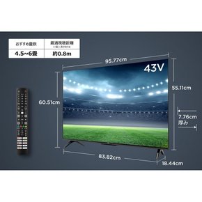 (Amazon.co.jp TCL 4K 구글 TV TV 프리싱크 돌비 비전 돌비 애트모스 43P747 전용) 43V 타입