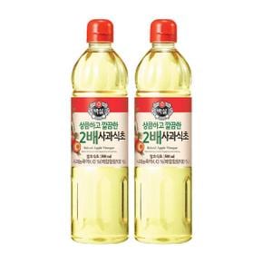 백설 상큼하고 깔끔한 2배사과식초, 500ML, 2개